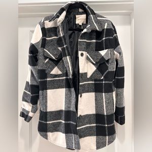 Black & White Flannel Jacket